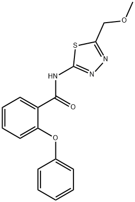 N-[5-(methoxymethyl)-1,3,4-thiadiazol-2-yl]-2-phenoxybenzamide Struktur