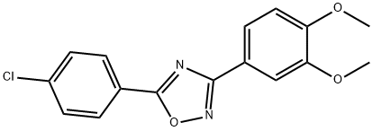 5-(4-chlorophenyl)-3-(3,4-dimethoxyphenyl)-1,2,4-oxadiazole Struktur