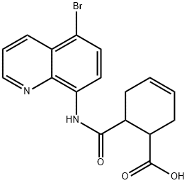 6-{[(5-bromo-8-quinolinyl)amino]carbonyl}-3-cyclohexene-1-carboxylic acid Struktur