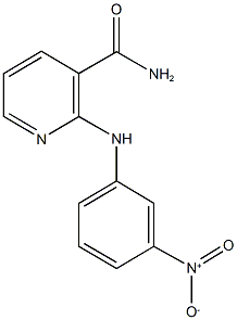 2-{3-nitroanilino}nicotinamide Struktur