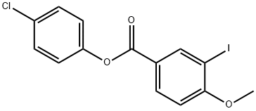 4-chlorophenyl 3-iodo-4-methoxybenzoate Struktur