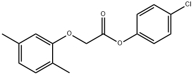 4-chlorophenyl (2,5-dimethylphenoxy)acetate Struktur