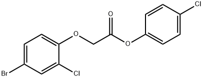 4-chlorophenyl (4-bromo-2-chlorophenoxy)acetate Struktur