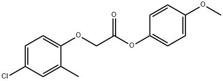 4-methoxyphenyl (4-chloro-2-methylphenoxy)acetate Struktur