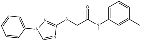 N-(3-methylphenyl)-2-[(1-phenyl-1H-1,2,4-triazol-3-yl)sulfanyl]acetamide Struktur