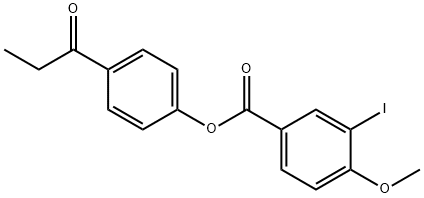 4-propionylphenyl 3-iodo-4-methoxybenzoate Struktur