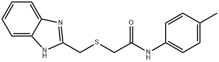 2-[(1H-benzimidazol-2-ylmethyl)sulfanyl]-N-(4-methylphenyl)acetamide Struktur