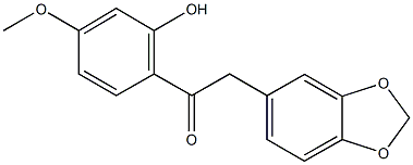 2-(1,3-benzodioxol-5-yl)-1-(2-hydroxy-4-methoxyphenyl)ethanone Struktur