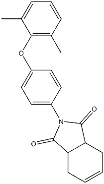 2-[4-(2,6-dimethylphenoxy)phenyl]-3a,4,7,7a-tetrahydro-1H-isoindole-1,3(2H)-dione Struktur