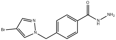 4-[(4-bromo-1H-pyrazol-1-yl)methyl]benzohydrazide Struktur