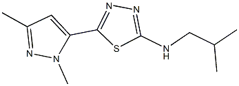 N-[5-(1,3-dimethyl-1H-pyrazol-5-yl)-1,3,4-thiadiazol-2-yl]-N-isobutylamine Struktur