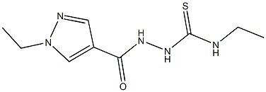 N-ethyl-2-[(1-ethyl-1H-pyrazol-4-yl)carbonyl]hydrazinecarbothioamide Struktur