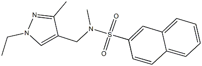 N-[(1-ethyl-3-methyl-1H-pyrazol-4-yl)methyl]-N-methyl-2-naphthalenesulfonamide Struktur