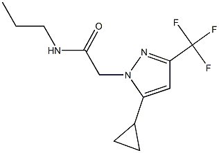 2-[5-cyclopropyl-3-(trifluoromethyl)-1H-pyrazol-1-yl]-N-propylacetamide Struktur