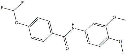 4-(difluoromethoxy)-N-(3,4-dimethoxyphenyl)benzamide Struktur