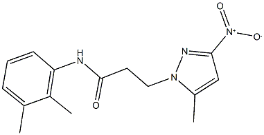 N-(2,3-dimethylphenyl)-3-{3-nitro-5-methyl-1H-pyrazol-1-yl}propanamide Struktur