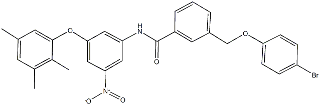 3-[(4-bromophenoxy)methyl]-N-[3-nitro-5-(2,3,5-trimethylphenoxy)phenyl]benzamide Struktur