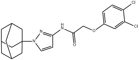 N-[1-(1-adamantyl)-1H-pyrazol-3-yl]-2-(3,4-dichlorophenoxy)acetamide Struktur