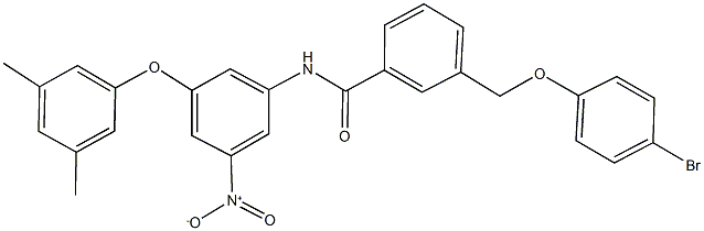 3-[(4-bromophenoxy)methyl]-N-{3-(3,5-dimethylphenoxy)-5-nitrophenyl}benzamide Struktur