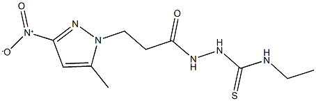 N-ethyl-2-(3-{3-nitro-5-methyl-1H-pyrazol-1-yl}propanoyl)hydrazinecarbothioamide Struktur