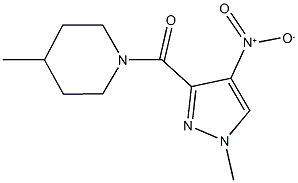 1-({4-nitro-1-methyl-1H-pyrazol-3-yl}carbonyl)-4-methylpiperidine Struktur