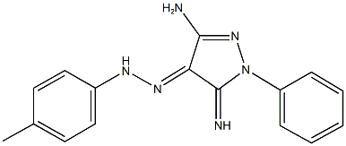 3-amino-5-imino-1-phenyl-1,5-dihydro-4H-pyrazol-4-one (4-methylphenyl)hydrazone Struktur