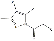 4-bromo-1-(chloroacetyl)-3,5-dimethyl-1H-pyrazole Struktur