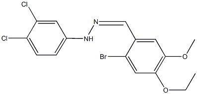 2-bromo-4-ethoxy-5-methoxybenzaldehyde (3,4-dichlorophenyl)hydrazone Struktur