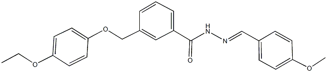 3-[(4-ethoxyphenoxy)methyl]-N'-(4-methoxybenzylidene)benzohydrazide Struktur