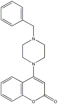 4-(4-benzyl-1-piperazinyl)-2H-chromen-2-one Struktur