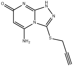 5-amino-3-(2-propynylsulfanyl)[1,2,4]triazolo[4,3-a]pyrimidin-7(8H)-one Struktur