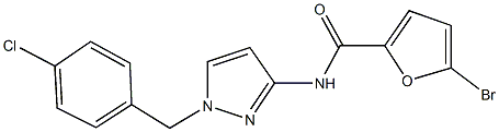 5-bromo-N-[1-(4-chlorobenzyl)-1H-pyrazol-3-yl]-2-furamide Struktur