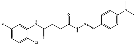 N-(2,5-dichlorophenyl)-4-{2-[4-(dimethylamino)benzylidene]hydrazino}-4-oxobutanamide Struktur