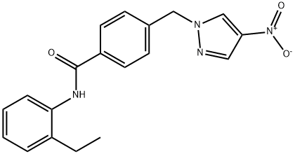 N-(2-ethylphenyl)-4-({4-nitro-1H-pyrazol-1-yl}methyl)benzamide Struktur