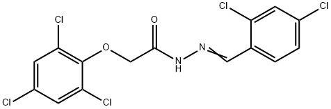 N'-(2,4-dichlorobenzylidene)-2-(2,4,6-trichlorophenoxy)acetohydrazide Struktur