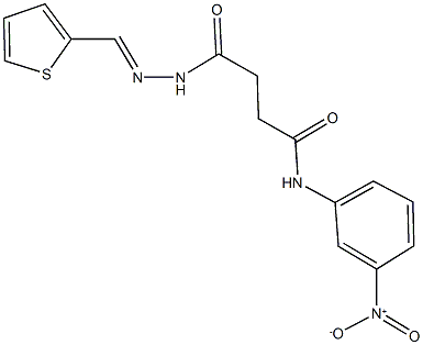 N-{3-nitrophenyl}-4-oxo-4-[2-(2-thienylmethylene)hydrazino]butanamide Struktur