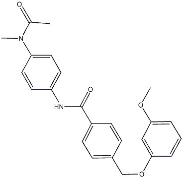 N-{4-[acetyl(methyl)amino]phenyl}-4-[(3-methoxyphenoxy)methyl]benzamide Struktur