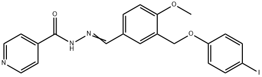 N'-{3-[(4-iodophenoxy)methyl]-4-methoxybenzylidene}isonicotinohydrazide Struktur