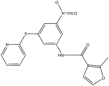 N-[3-nitro-5-(2-pyridinylsulfanyl)phenyl]-2-methyl-3-furamide Struktur