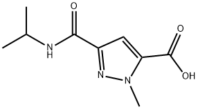 3-[(isopropylamino)carbonyl]-1-methyl-1H-pyrazole-5-carboxylic acid Struktur