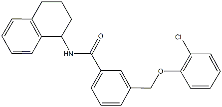 3-[(2-chlorophenoxy)methyl]-N-(1,2,3,4-tetrahydro-1-naphthalenyl)benzamide Struktur