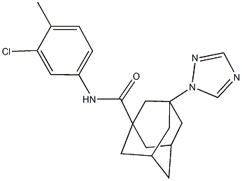 N-(3-chloro-4-methylphenyl)-3-(1H-1,2,4-triazol-1-yl)adamantane-1-carboxamide Struktur