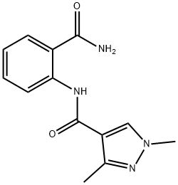 1H-Pyrazole-4-carboxamide,N-[2-(aminocarbonyl)phenyl]-1,3-dimethyl-(9CI) Struktur