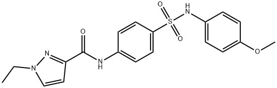 1-ethyl-N-{4-[(4-methoxyanilino)sulfonyl]phenyl}-1H-pyrazole-3-carboxamide Struktur