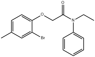 2-(2-bromo-4-methylphenoxy)-N-ethyl-N-phenylacetamide Struktur