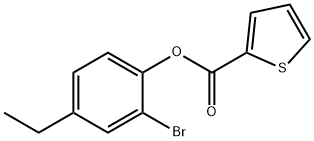 2-bromo-4-ethylphenyl 2-thiophenecarboxylate Struktur