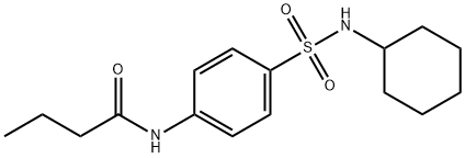 N-{4-[(cyclohexylamino)sulfonyl]phenyl}butanamide Struktur