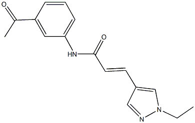 N-(3-acetylphenyl)-3-(1-ethyl-1H-pyrazol-4-yl)acrylamide Struktur