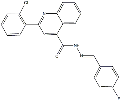 2-(2-chlorophenyl)-N'-(4-fluorobenzylidene)-4-quinolinecarbohydrazide Struktur