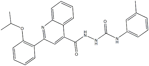 2-{[2-(2-isopropoxyphenyl)-4-quinolinyl]carbonyl}-N-(3-methylphenyl)hydrazinecarboxamide Struktur